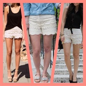 The Loft crochet lace shorts